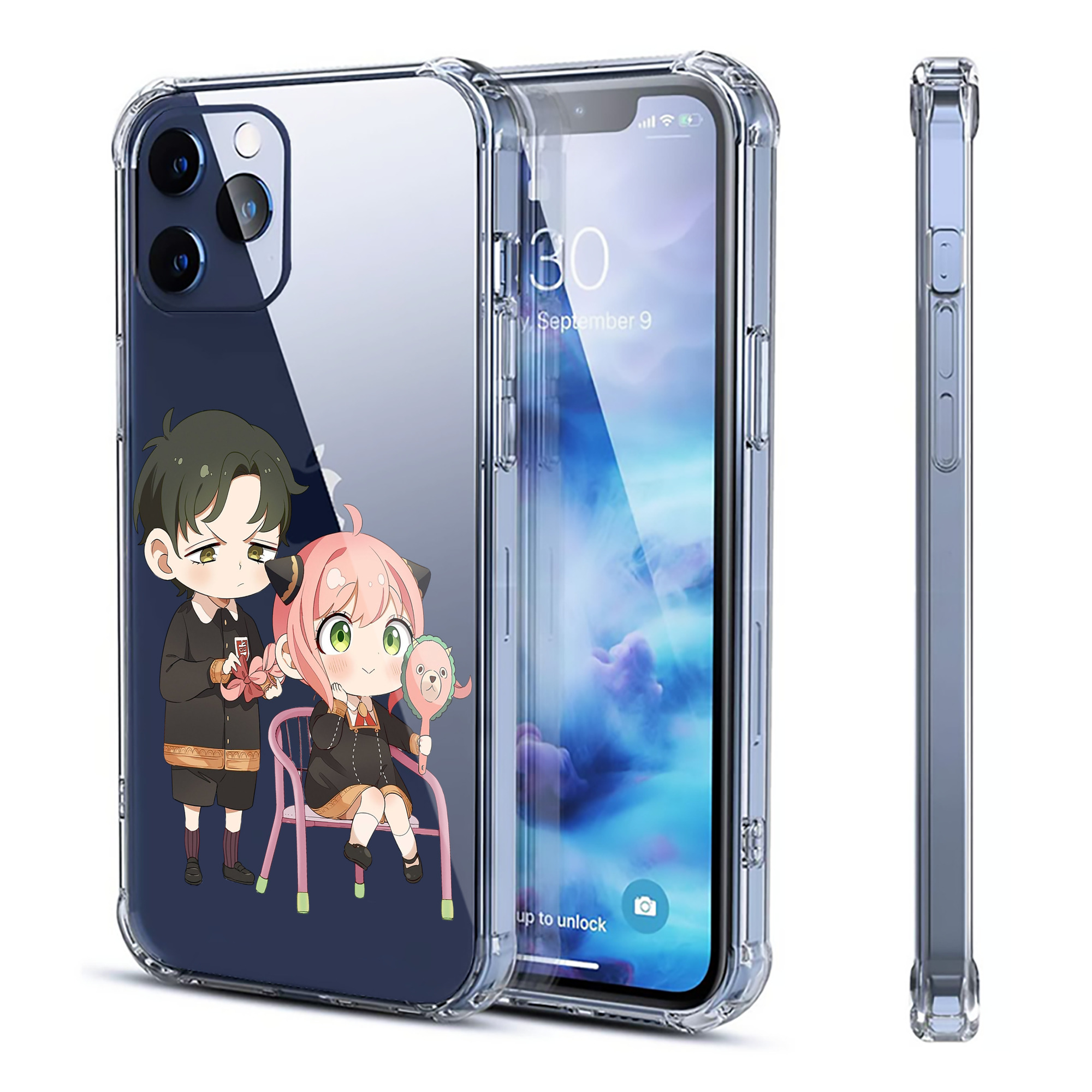 （画像用） SPY×FAMILY间谍家家酒 【iPhone 12シリーズ対応】透明スマホケース（クリアソフトケース）